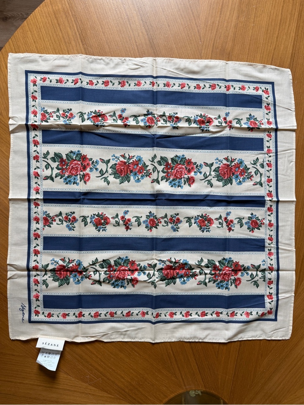 Sezane Margaret Bleu scarf